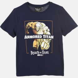 Camiseta Attack On Titan - Armored Titan azul marino 16 años 176cm