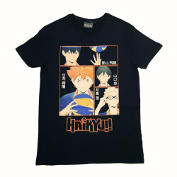 Camiseta adulto Haikyu!! negra Talla S