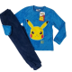 Pijama coralino largo niño Pokémon - Pikachu azul 6 años 116cm