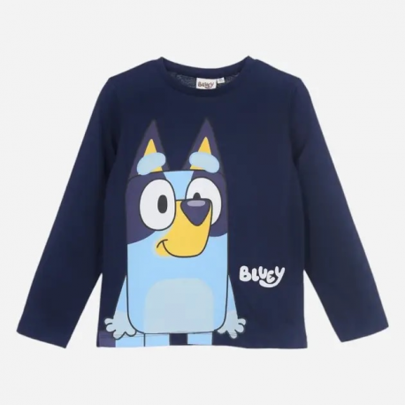 Camiseta manga larga niño Bluey azul 4 años 104cm CONFECCIONADA CON MATERIALES RECICLADOS