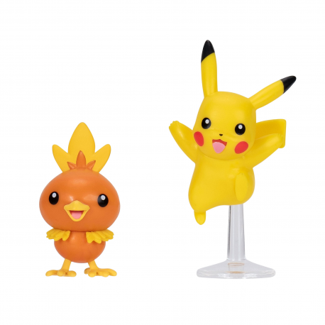 Pack de 2 Figuras Pokémon Battle - Torchic & Pikachu 10 5cm