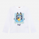 Camiseta manga larga niña Bluey blanca 3 años 98cm CONFECCIONADA CON MATERIALES RECICLADOS