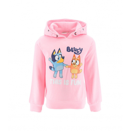 Sudadera niña Bluey rosa 4 años 104cm CONFECCIONADA CON MATERIALES RECICLADOS