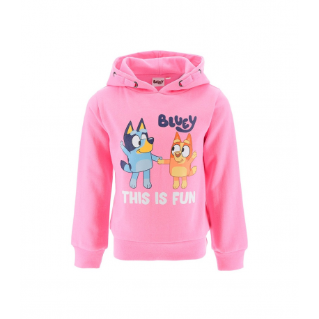 Sudadera niña Bluey rosa fucsia 4 años 104cm CONFECCIONADA CON MATERIALES RECICLADOS