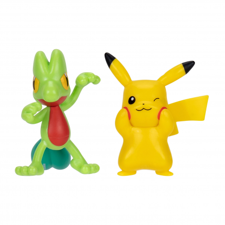 Pack de 2 Figuras Pokémon Battle - Treecko & Pikachu 8 5cm