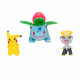 Pack de 3 Figuras Pokémon Battle - Pikachu 2, Jangmo-o, Ivysaur 5cm